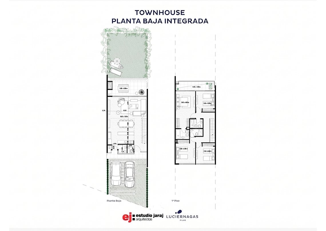 plano townhouse planta baja integrada